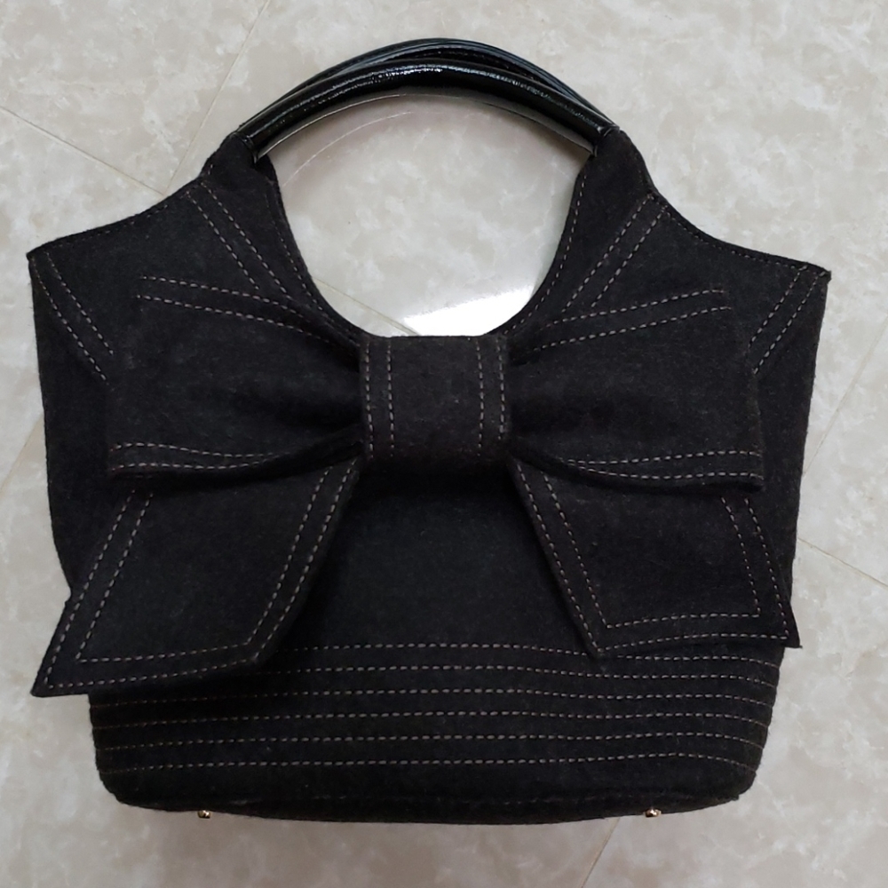 NEW Kate Spade Wool Bow Handle Bag